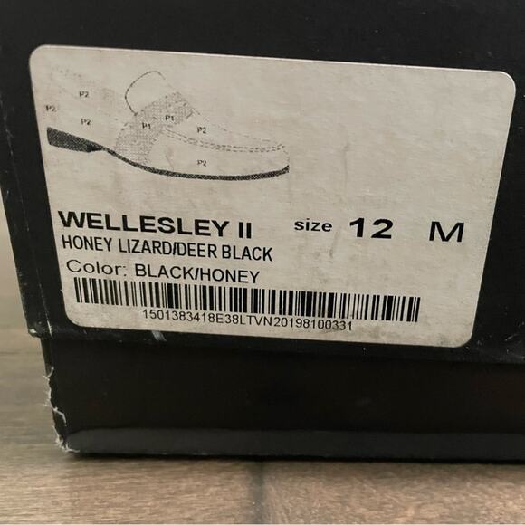 Alan Payne Wellesley II Honey/Black Genuine Lizard Loafers - size 12 main image 12